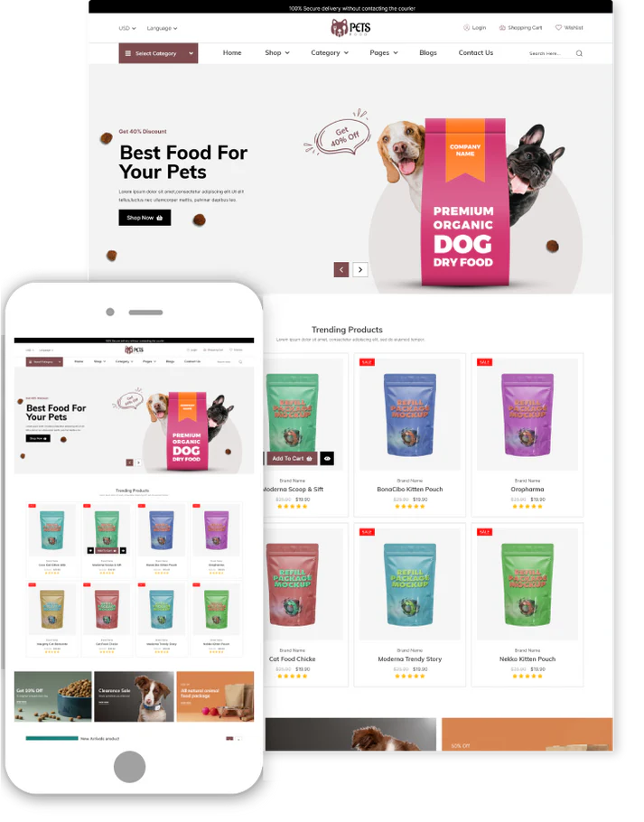 Pets care website